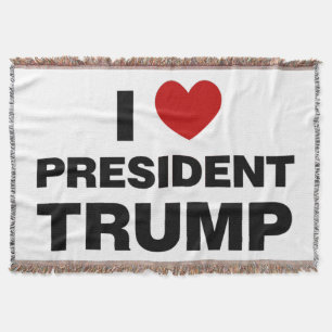 I Liebe Präsident Trump Herz Decke