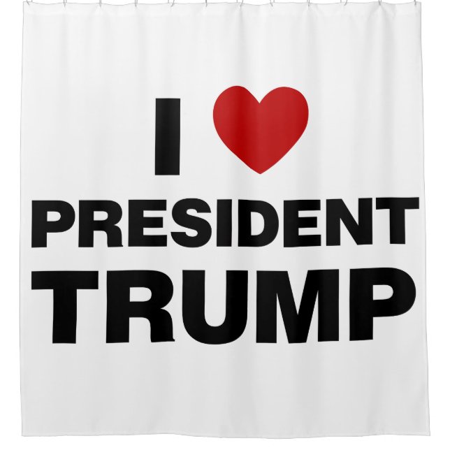 I Liebe Präsident Trump Herz Duschvorhang (Vorderseite)