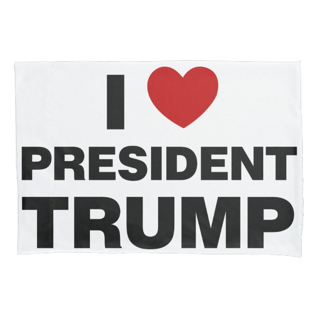 I Liebe Präsident Trump Herz Kissenbezug (Vorderseite-Links)