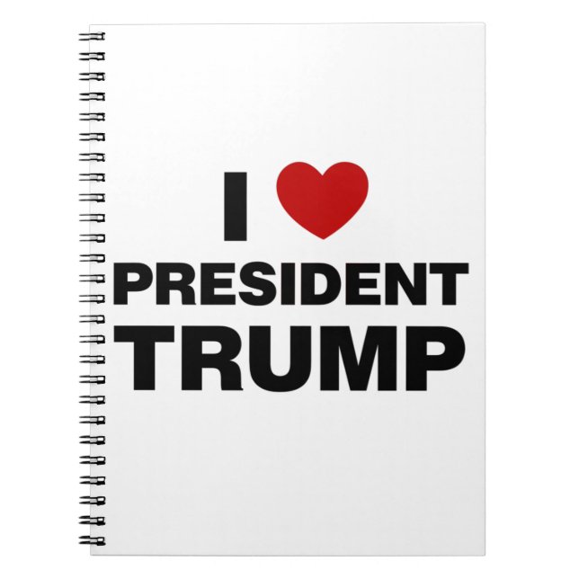 I Liebe Präsident Trump Herz Notizblock (Vorderseite)