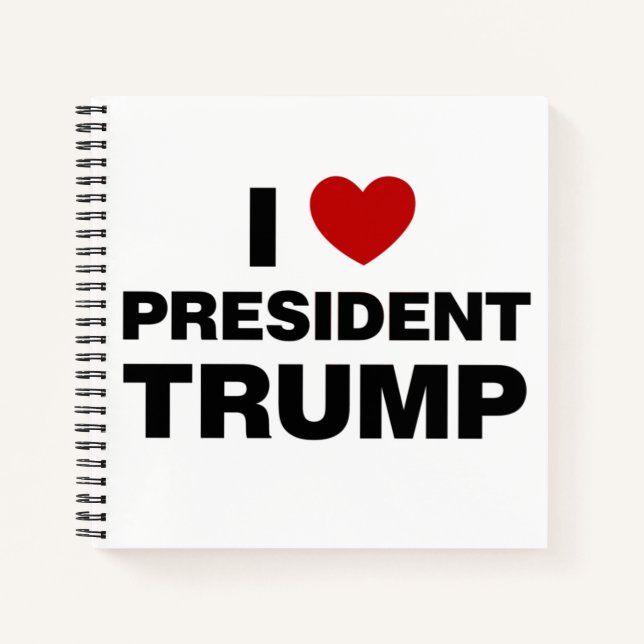 I Liebe Präsident Trump Herz Notizbuch (Vorderseite)