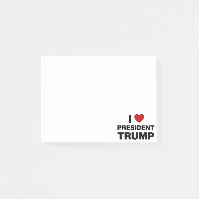 I Liebe Präsident Trump Herz Post-it Klebezettel (Vorderseite)