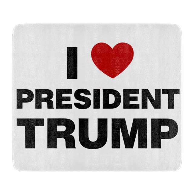 I Liebe Präsident Trump Herz Schneidebrett (Vorderseite)