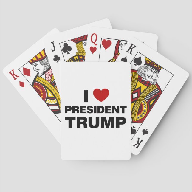 I Liebe Präsident Trump Herz Spielkarten (Rückseite)