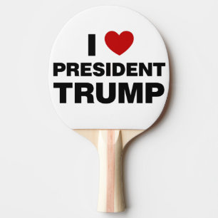I Liebe Präsident Trump Herz Tischtennis Schläger