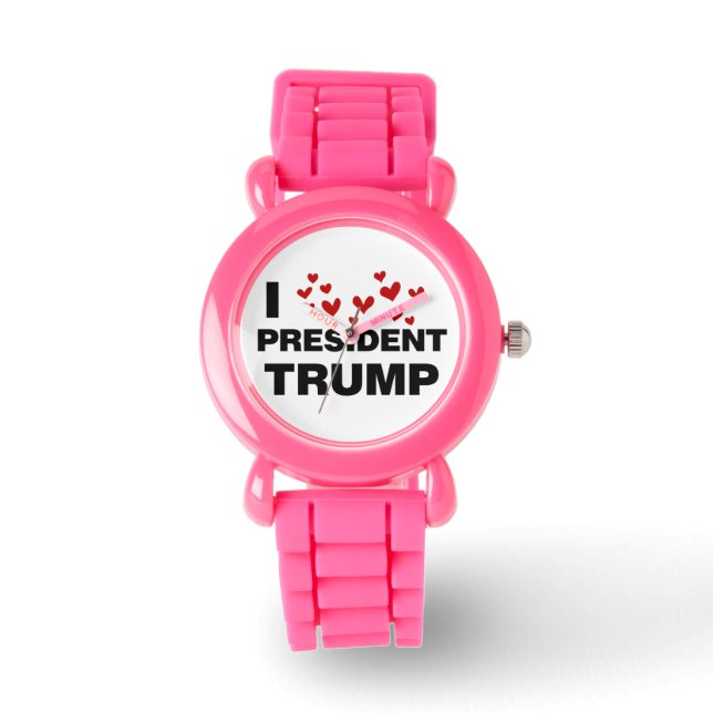I Liebe Präsident Trump hört Armbanduhr (Vorderseite)