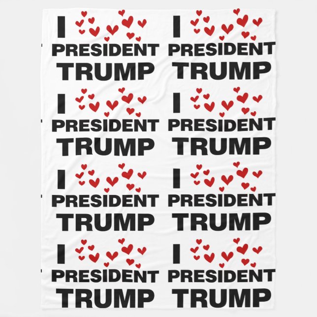 I Liebe Präsident Trump hört Fleecedecke (Vorderseite)