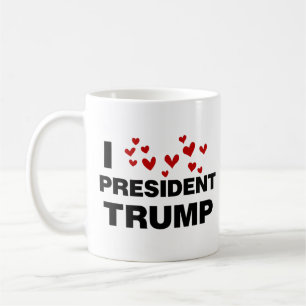 I Liebe Präsident Trump hört Kaffeetasse