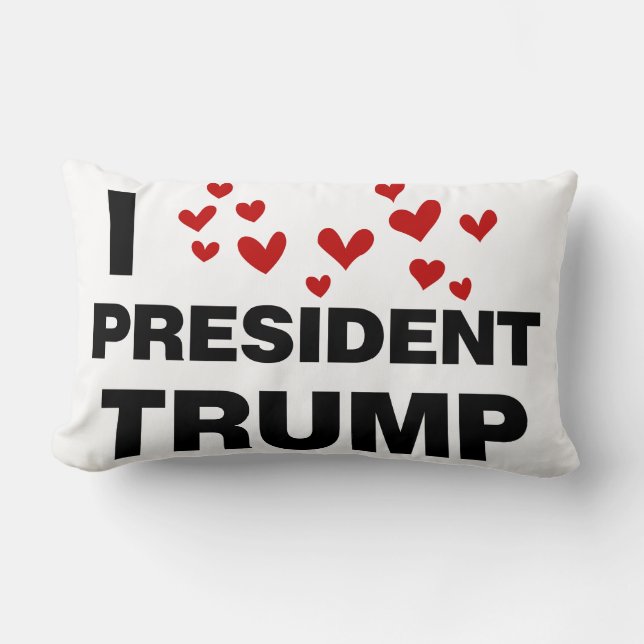 I Liebe Präsident Trump hört Lendenkissen (Vorderseite)