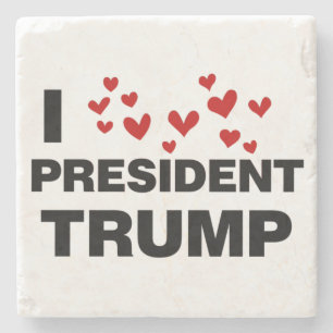 I Liebe Präsident Trump hört Steinuntersetzer