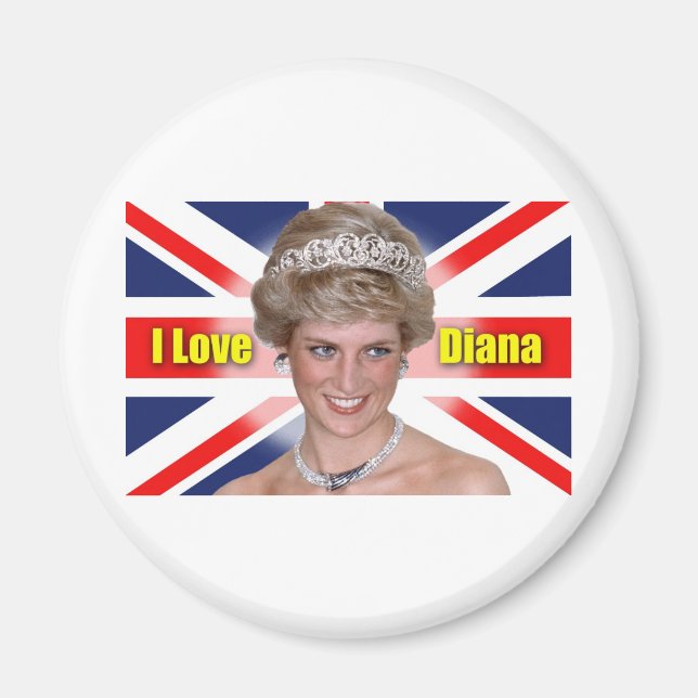 I Liebe Princess Diana Magnet (Vorne)