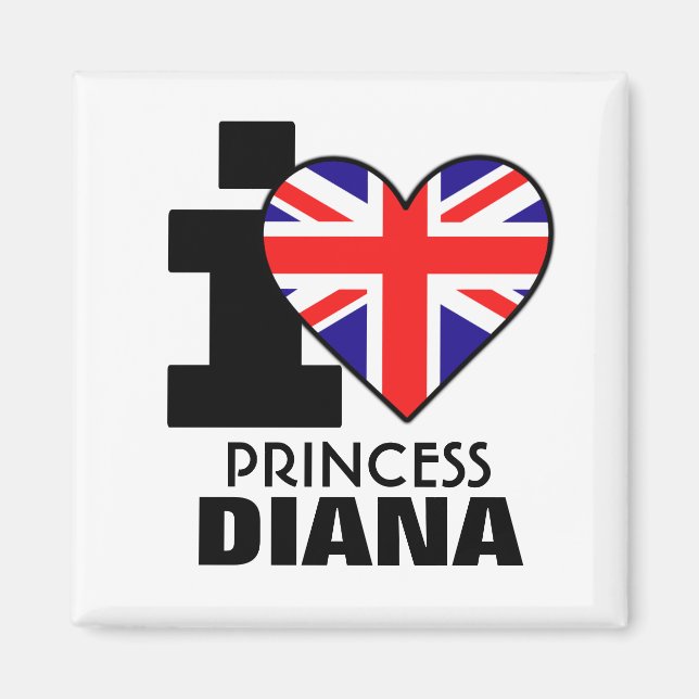 I Liebe Princess Diana Magnet (Vorne)