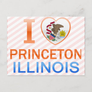 I Liebe Princeton, IL Postkarte