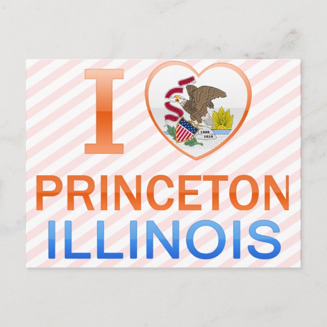 I Liebe Princeton, IL Postkarte (Vorderseite)