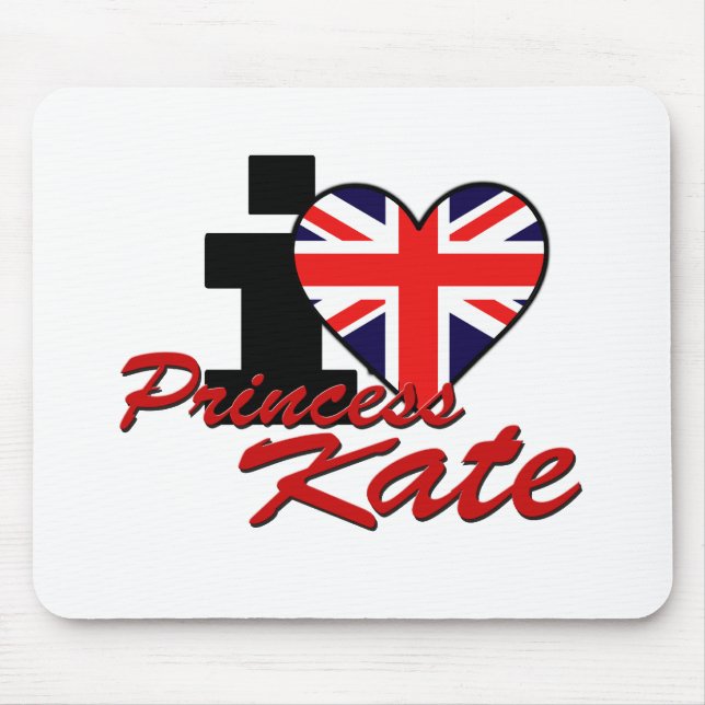 I Liebe-Prinzessin Kate Mousepad (Vorne)