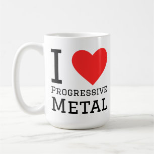 I Liebe progressives Metall Kaffeetasse