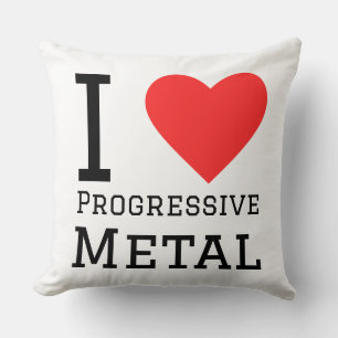 I Liebe progressives Metall Kissen