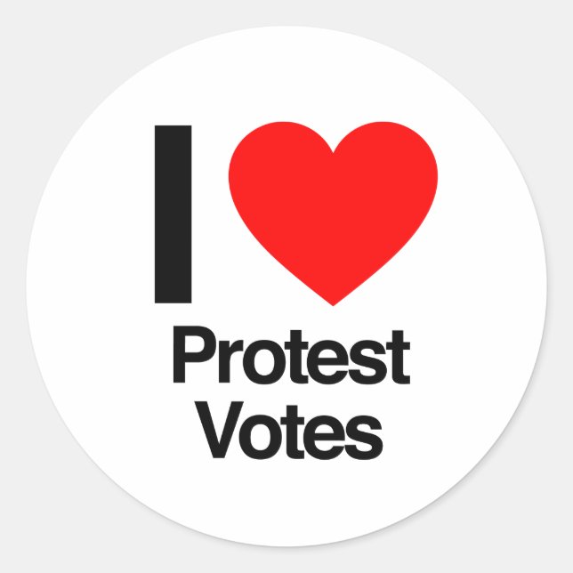 i Liebe Proteststimmen Runder Aufkleber (Vorderseite)