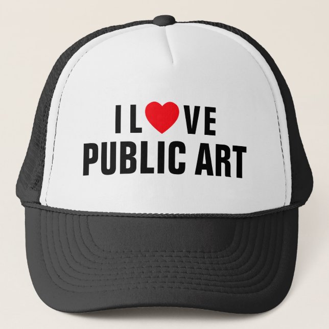 I Liebe Public Art™ Trucker Hat Truckerkappe (Vorderseite)
