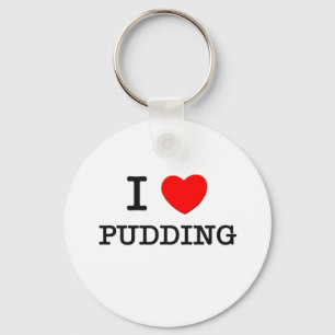 I Liebe Pudding Schlüsselanhänger