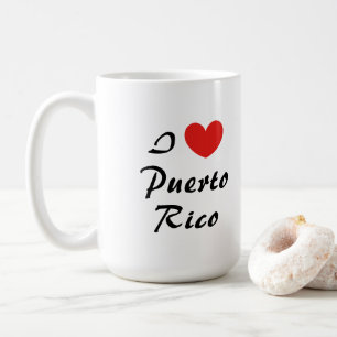 I Liebe Puerto Rico Herztypografie Kaffeemaschine  Kaffeetasse