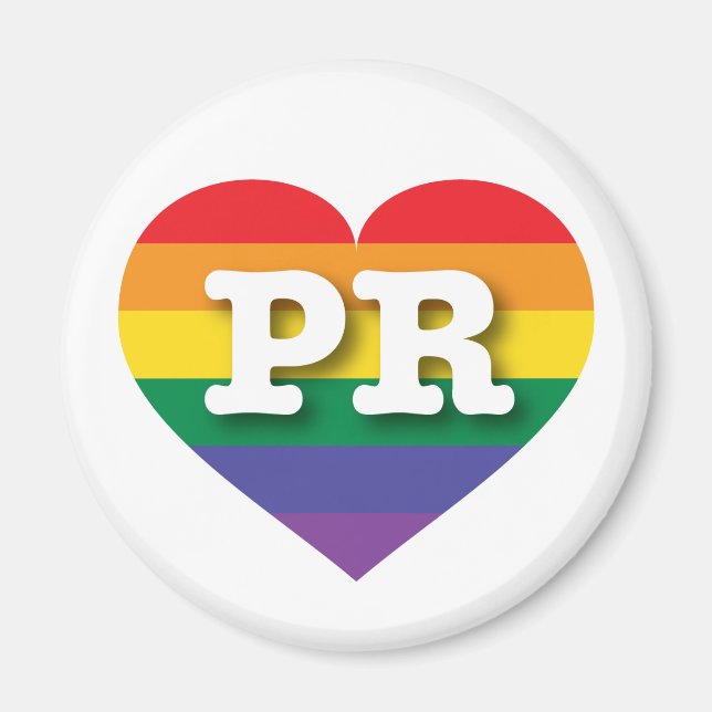 I Liebe Puerto Rico Rainbow Heart Magnet (Vorne)