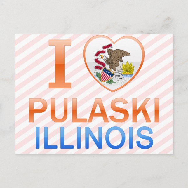 I Liebe Pulaski, IL Postkarte (Vorderseite)