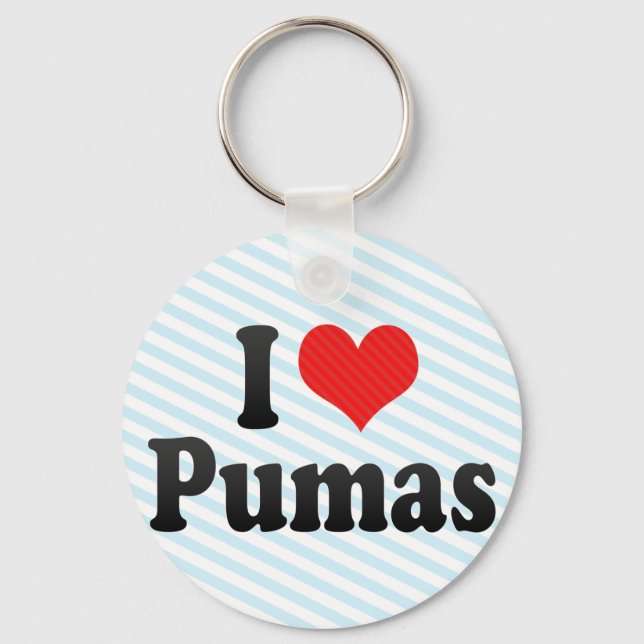 I Liebe Pumas Schlüsselanhänger (Vorderseite)
