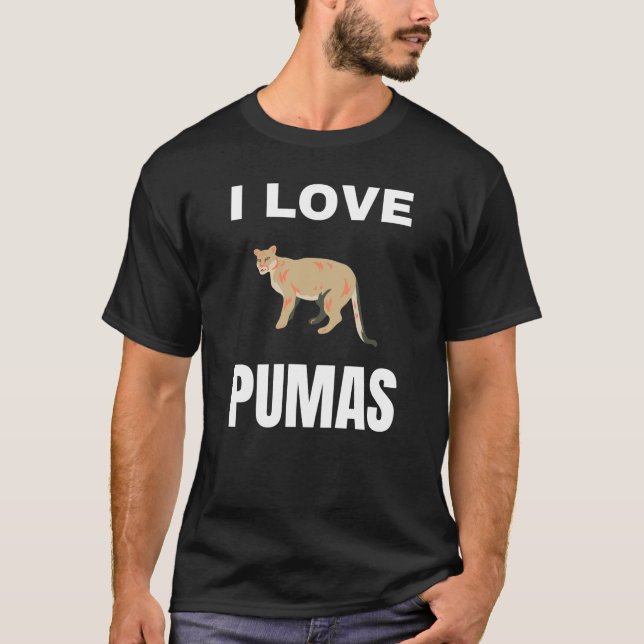I Liebe Pumas T-Shirt (Vorderseite)