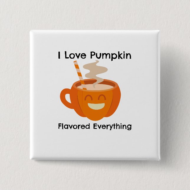 I Liebe Pumkin Flavor Button (Vorderseite)