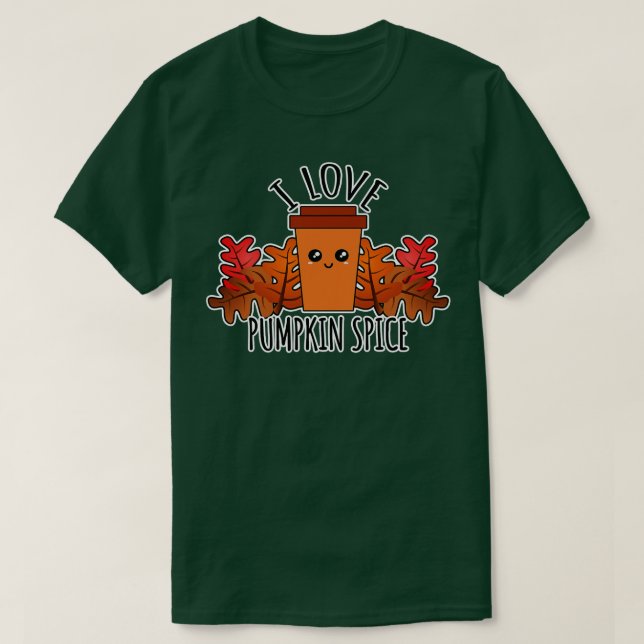 I Liebe Pumpkin Gewürz T-Shirt (Design vorne)