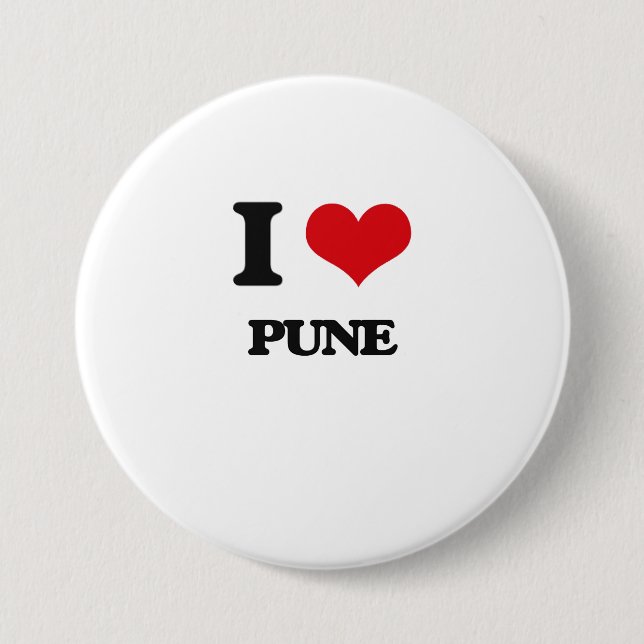I Liebe Pune Button (Vorderseite)