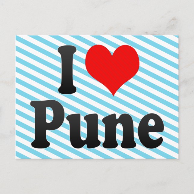 I Liebe Pune, Indien Postkarte (Vorderseite)