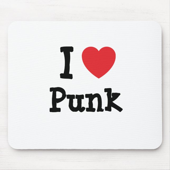 I Liebe Punk-Herzstück benutzerdefiniert personali Mousepad (Vorne)