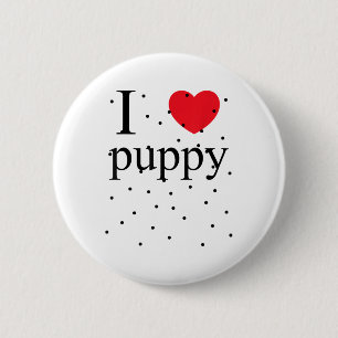 I Liebe Puppy Shirt Dog Besitzer des Hauses Adopti Button