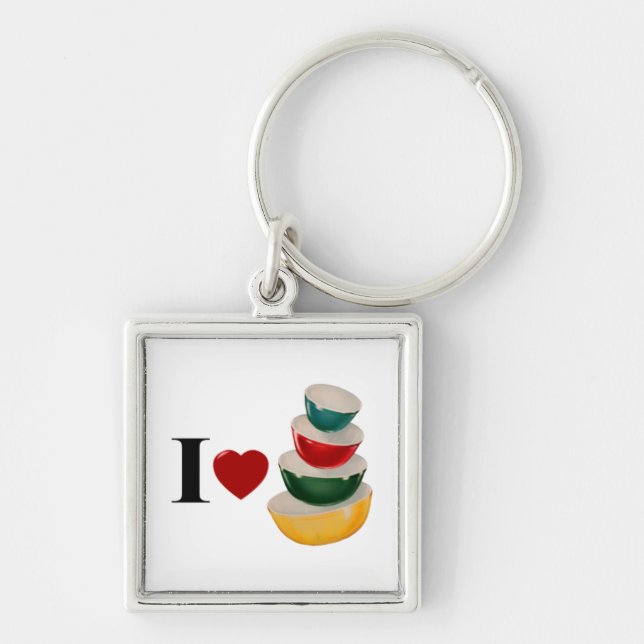 I Liebe Pyrex Schlüsselanhänger (Vorne)