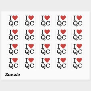 I ❤️ Liebe QC - Qualität Kontrolle STICKER