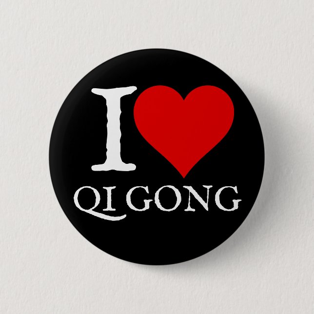 I Liebe qi Gong-Taste Button (Vorderseite)
