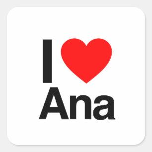 i LIEBE Quadratischer Aufkleber
