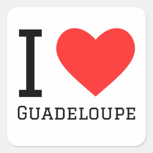 I LIEBE QUADRATISCHER AUFKLEBER