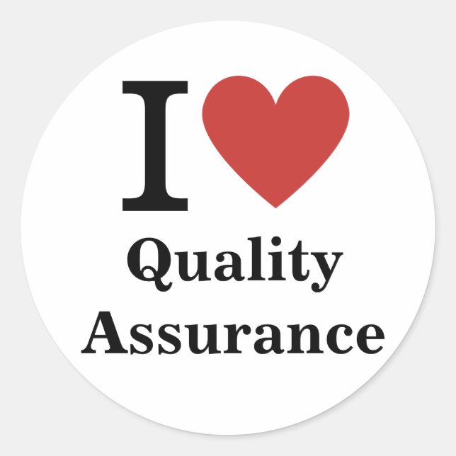 I ❤️ Liebe Quality Assurance STICKER (Vorderseite)