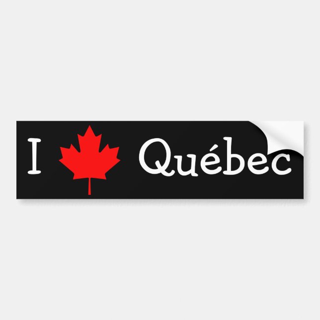 I Liebe Quebec Autoaufkleber (Vorne)