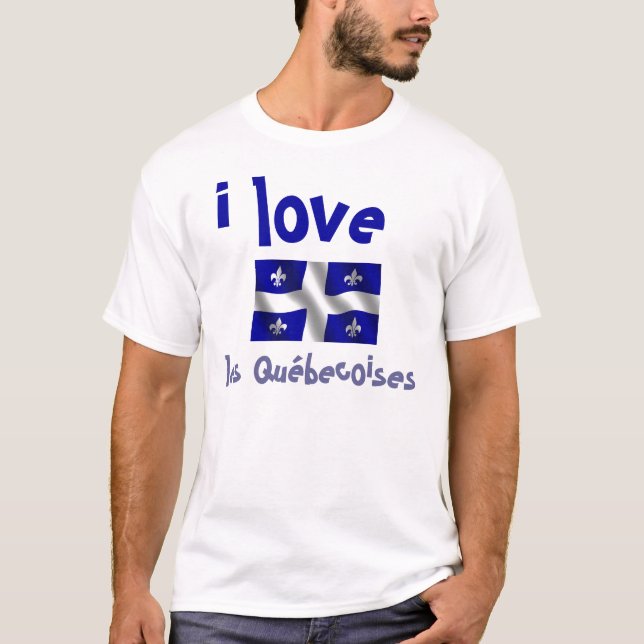I Liebe-Quebec-Mädchen-T - Shirt (Vorderseite)