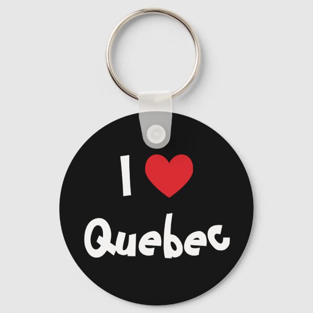 I Liebe Quebec Schlüsselanhänger (Vorderseite)