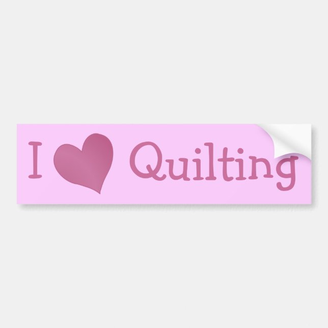 I Liebe Quilting Autoaufkleber (Vorne)