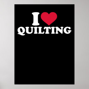 I Liebe Quilting Premium Poster