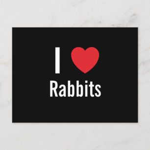 I Liebe Rabbits Postkarte