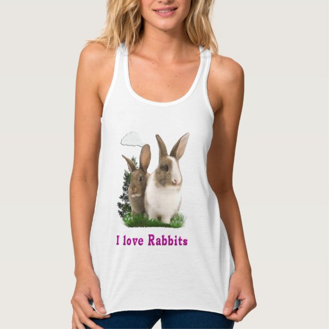 I Liebe Rabbitts Tank Top (Vorderseite)
