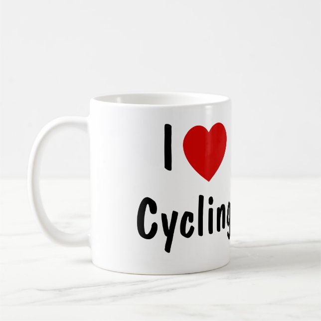 I Liebe-Radfahren Kaffeetasse (Links)