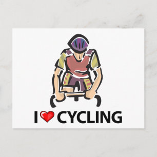 I Liebe Radfahren Postkarte